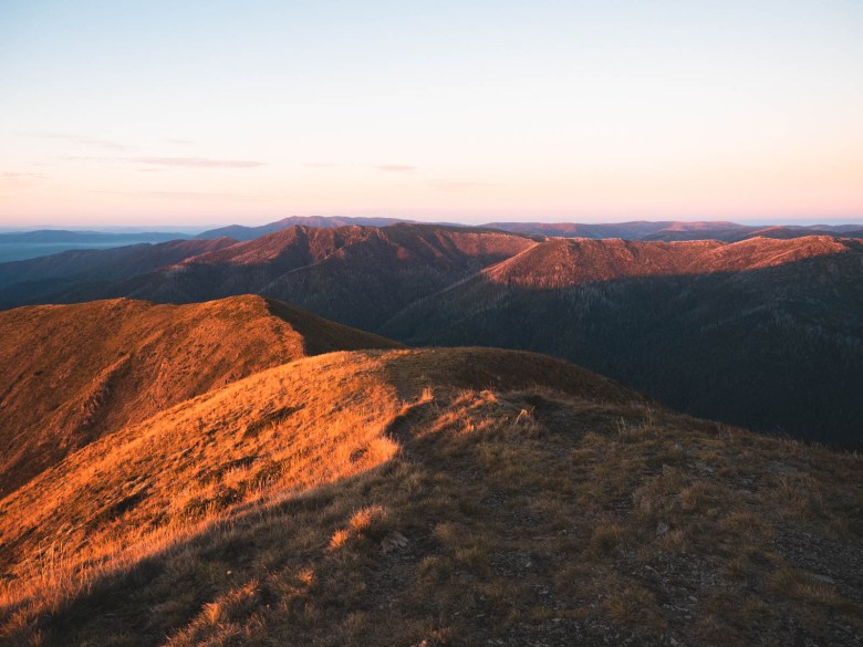 Atardecer en el monte Feathertop