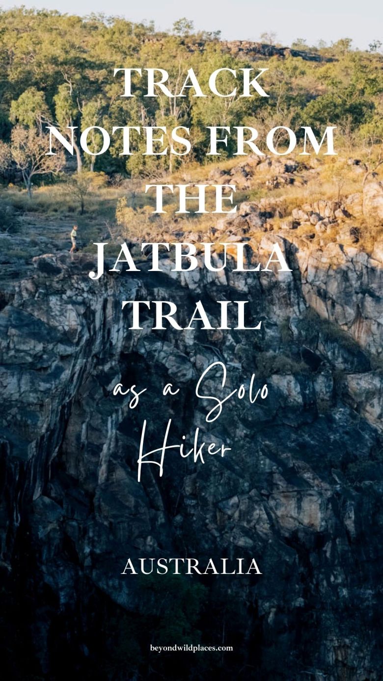 Jatbula Trail como pin de excursionista en solitario