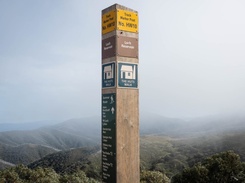 Huts Walk poste indicador