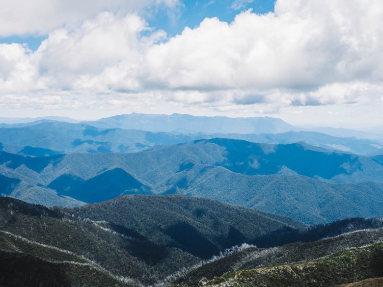 Vista del monte Buffalo desde el monte Feathertop