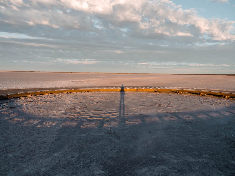 Puesta del sol del lago Tyrrell