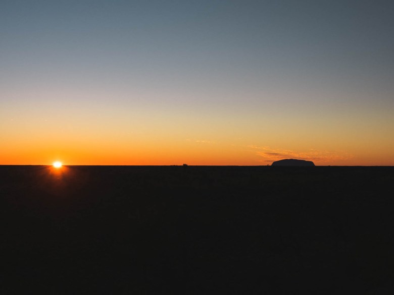Vista desde la plataforma de observación de la salida del sol de Kata Tjuta Dune