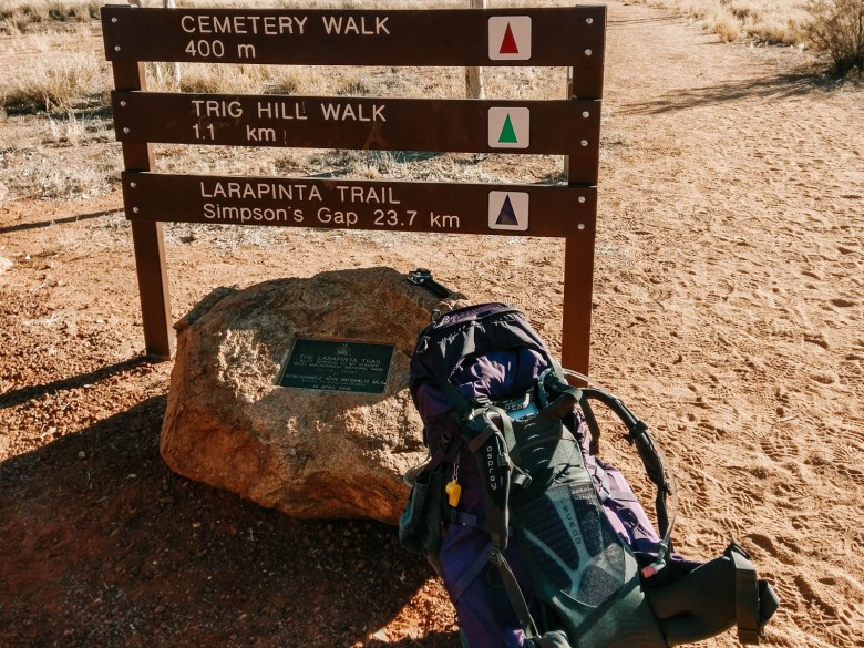 Inicio del Camino Larapinta